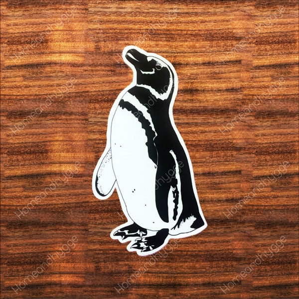 Penguin Sticker, Water Bottle Sticker, Lap Top sticker, Animal Sticker, Penguin Gift, Magellanic Penguin, Penguins, Gift for her, Zookeeper