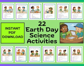 Earth Day Science Experiments, 22 STEM Activities (Instant PDF Download)