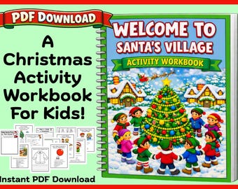 Cuaderno de actividades navideñas - Bienvenido a la Aldea de Papá Noel - Descarga instantánea en PDF