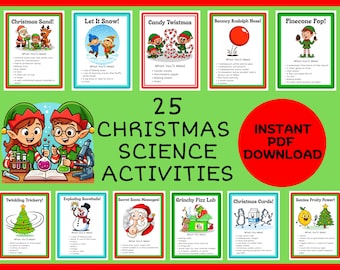 Christmas Science Experiments: 25 Kids Science Activities Hands-On (PDF Download)