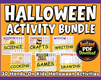 Pack de actividades de Halloween para niños: ¡30 actividades espeluznantes y prácticas!