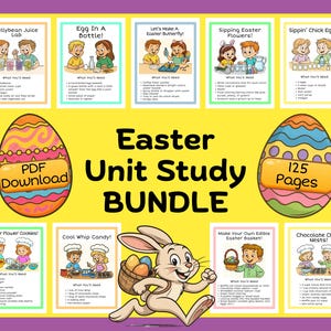 Easter Unit Study | 125 Pages of Spring STEM, Crafts & Easter Fun! | Instant PDF Download