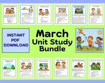 March Unit Study Bundle | Elementary Activities (PDF Download)