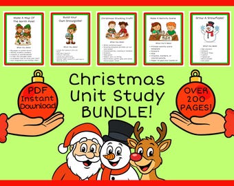 Christmas Adventure Unit Study: 200 Pages (PDF Download)