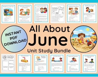 June Unit Study Bundle | PDF Download | Homeschool
