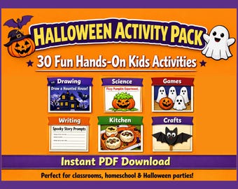 Halloween Activity Pack for Kids – 30 Spooky, Hands On Activities!
