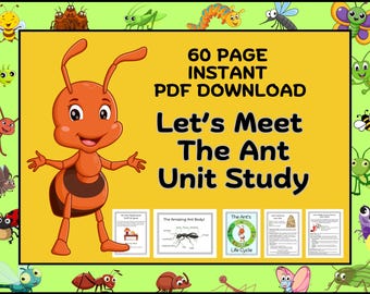 Ant Unit Study, Elementary Science, STEM Activities (PDF Download)
