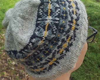 Rionnag Fair Isle Hat Knitting Pattern, Youth/ Adult, Size Inclusive, Stranded Colorwork, Shetland Beanie, Fingering Weight, Printed Pattern