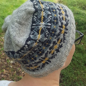 Rionnag Fair Isle Hat Knitting Pattern PDF, Youth/ Adult, Size Inclusive, Stranded Colorwork, Shetland Beanie, Fingering Weight