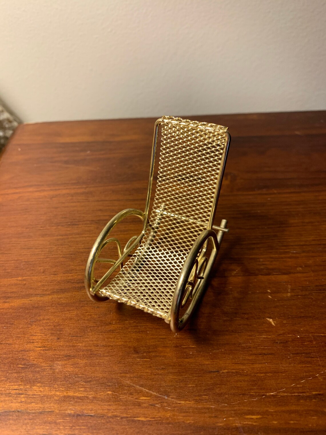 Dollhouse Miniature Vintage Brass Rocking Chair | Etsy