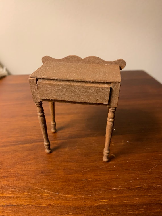 Dollhouse Miniature Artisan Vintage Table Etsy
