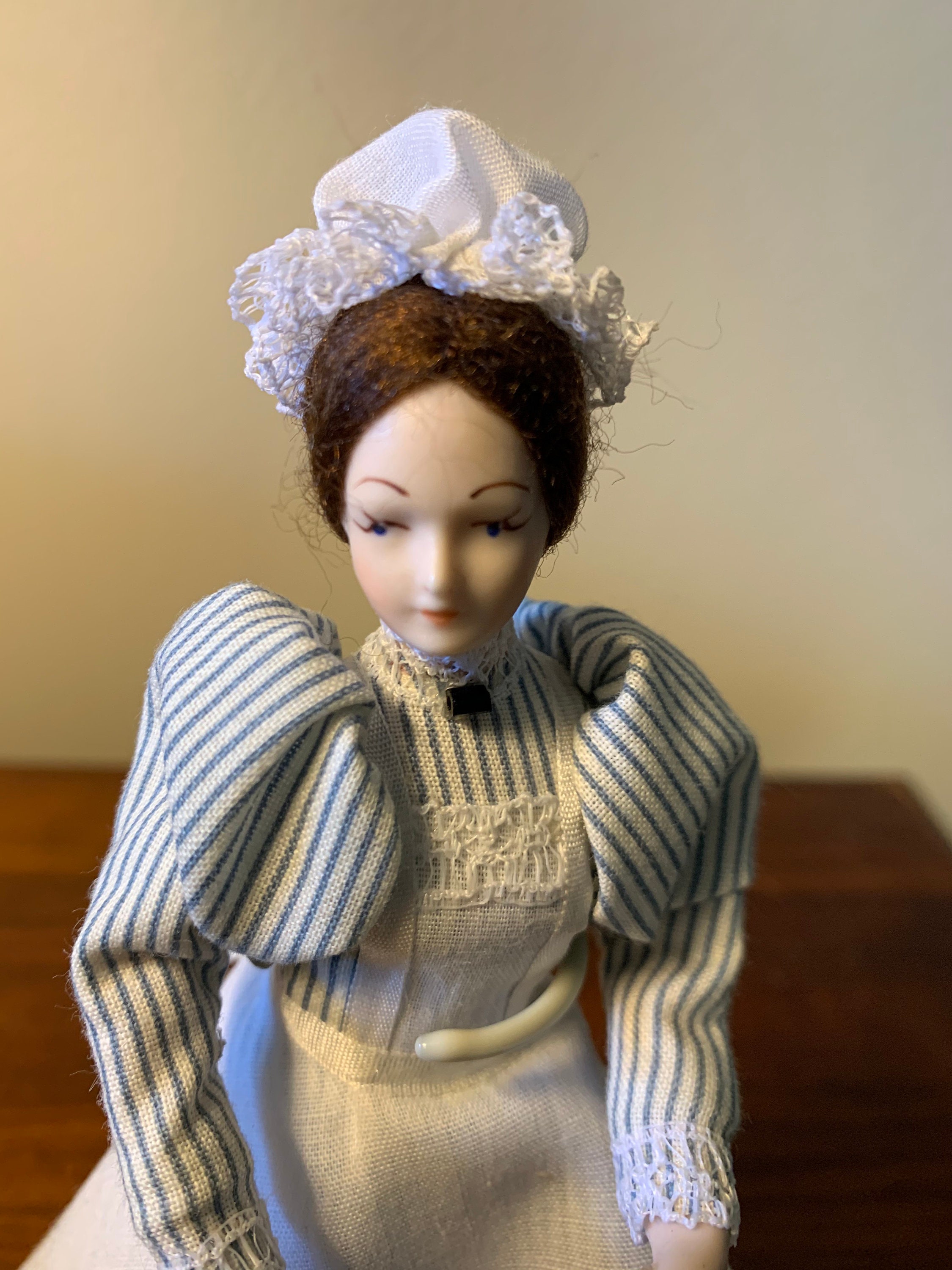 Dollhouse Miniature Artisan Elaine Perkins Governess Bisque | Etsy