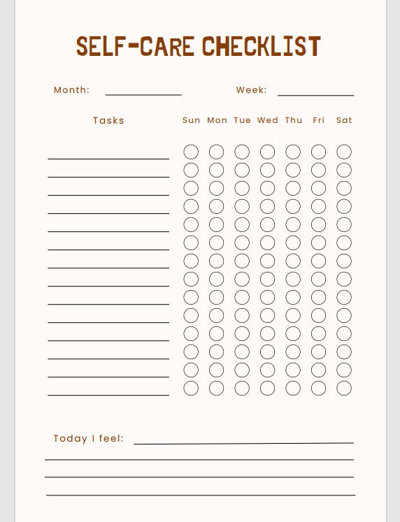 Self-care Journal Printable PDF - Etsy