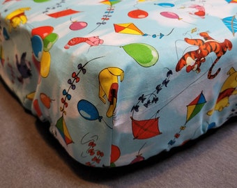 Juego de sábanas para cuna de Winnie the Pooh: sábana bajera de algodón, funda de almohada, funda para cambiador.