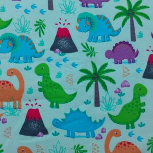Flannel Dinosaur Crib Sheet: Handmade Pack 'n Play or Changing Pad Cover