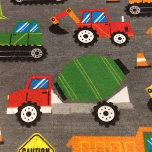 Fitted Crib Sheet Trucks Dump Cement Truck Crane Construction Hauler Premium Toddler Bedding Changing Pad Cover Flannel Tonka Toddler Custom image 6