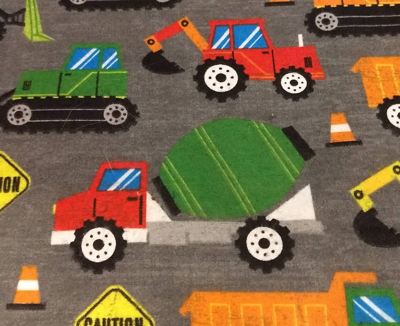 Fitted Crib Sheet Trucks Dump Cement Truck Crane Construction Hauler Premium Toddler Bedding Changing Pad Cover Flannel Tonka Toddler Custom image 6