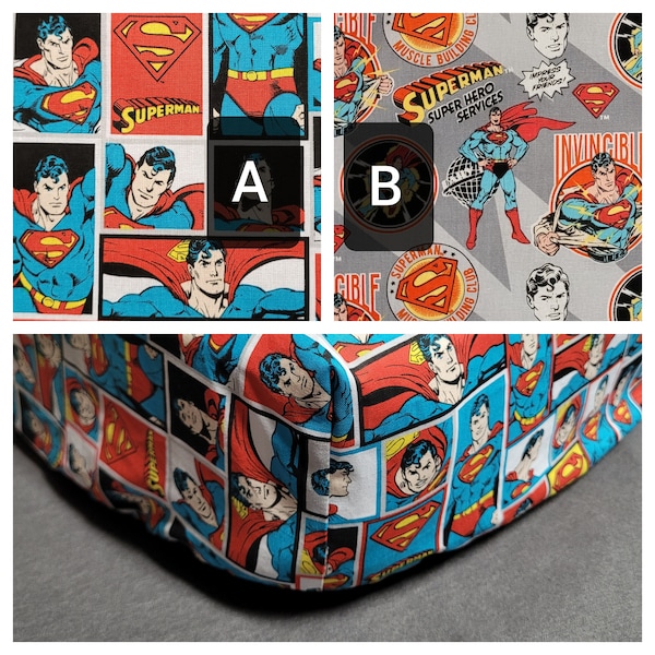 Fitted Crib Sheet Pillowcases Pack 'n Play Changing Pad Cover Superman DC Marvel Comics Superheroes  Comic Books