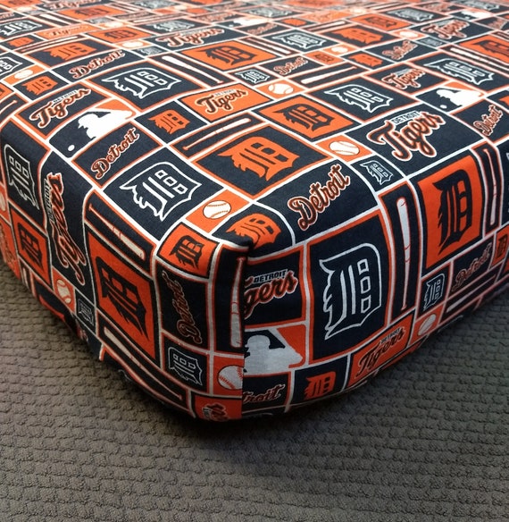 Fitted Crib Sheet Pillowcases Detroit Tigers Pack N Play Etsy