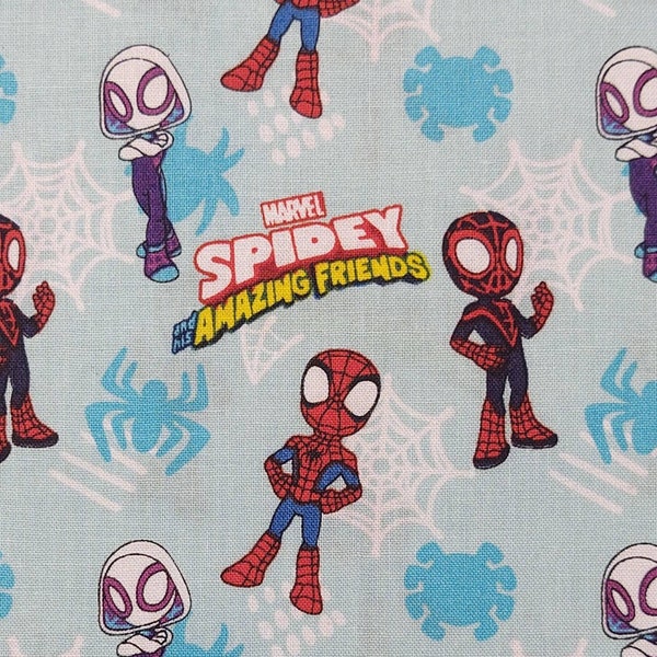 Fitted Crib Flat Crib Sheet Pillowcases Pack 'n Play Changing Pad Cover Spider-Man Marvel Comics Spidey and Friends Cotton Super Heroes