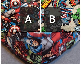 Fitted Crib Sheet Pillowcase Pack 'n Play Changing Pad Cover Marvel Superheroes Toddler Cotton Captain America Hulk Spider-man Thor Avengers