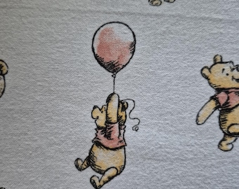 Sábana bajera de franela blanca fresca para cuna de Winnie the Pooh