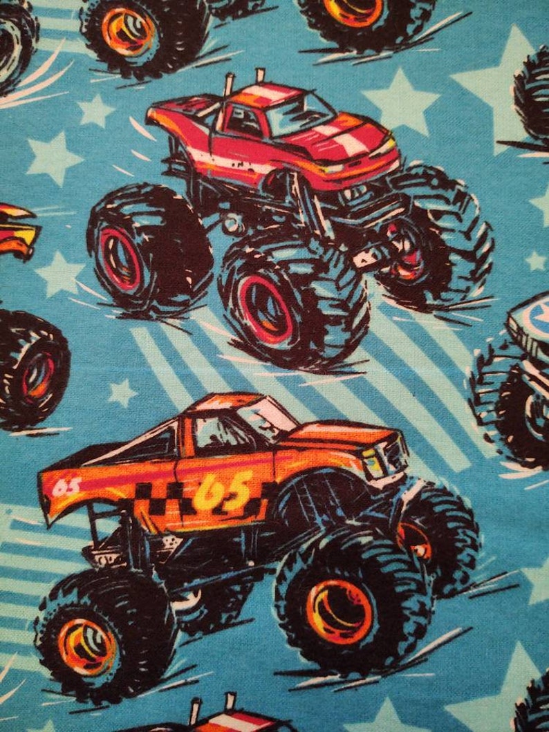 Fitted Crib Sheet Monster Truck Pillowcases Pack 'n Play Etsy