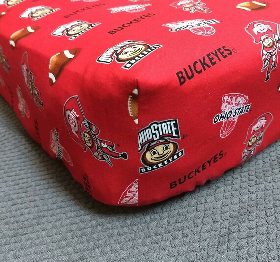 Fitted Crib Sheet Receiving Blanket Bibs Ohio State Buckeyes Etsy