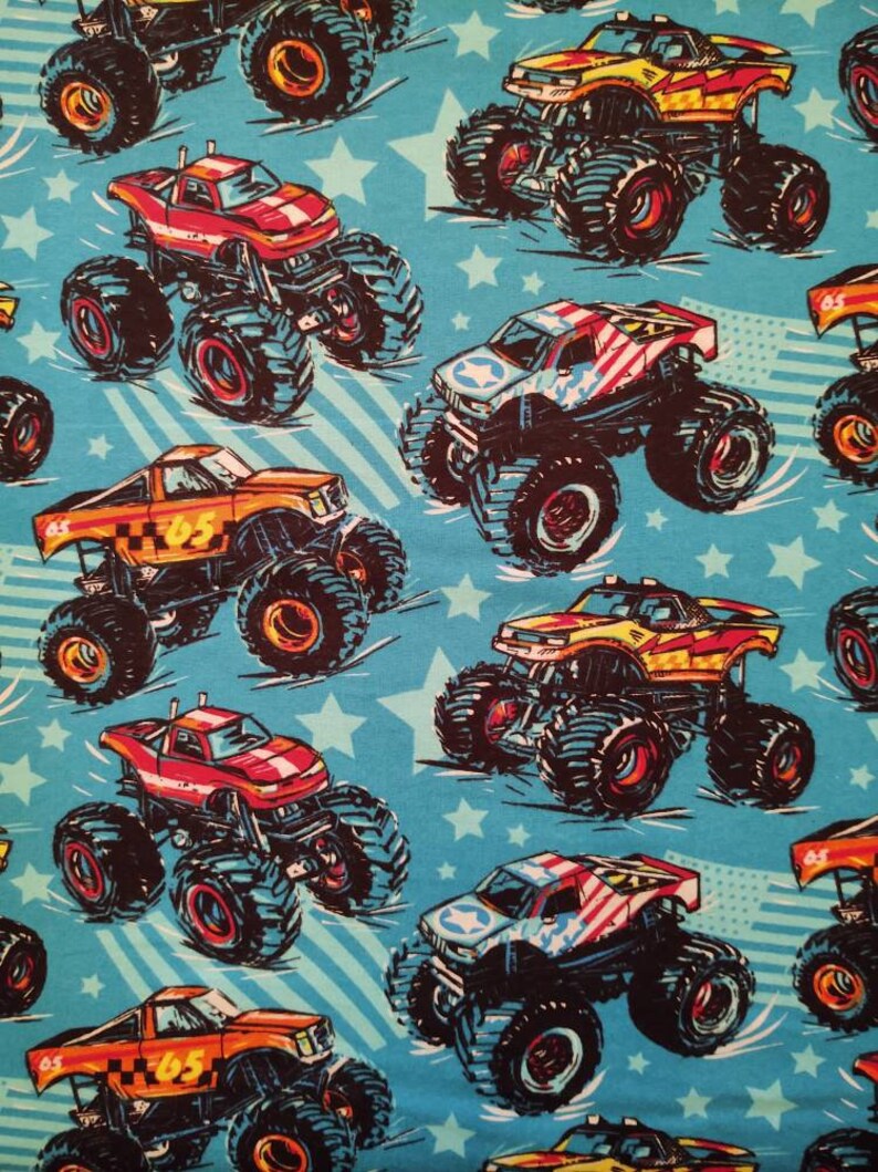 Fitted Crib Sheet Monster Truck Pillowcases Pack 'n Play Etsy