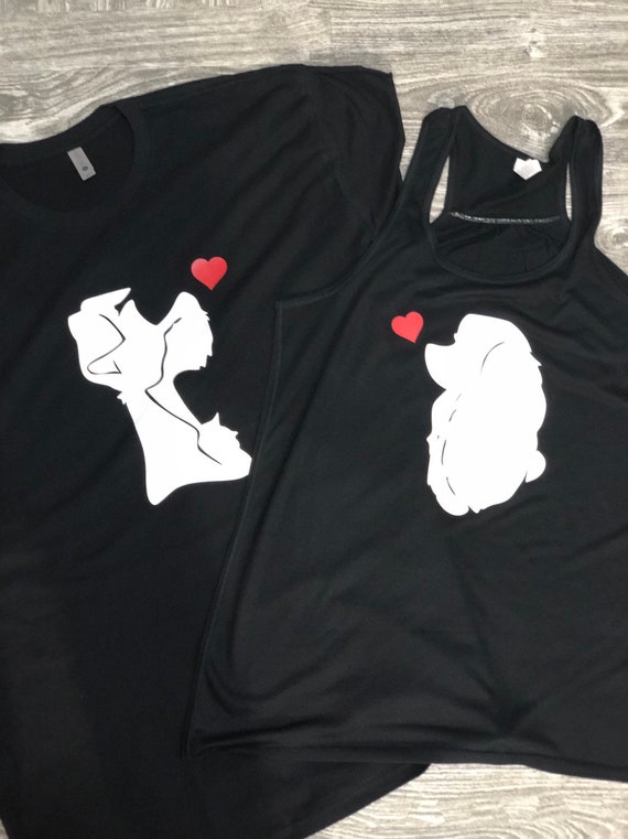 lady and the tramp couple shirts