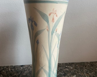 A Vintage Hand-painted Iris Vase