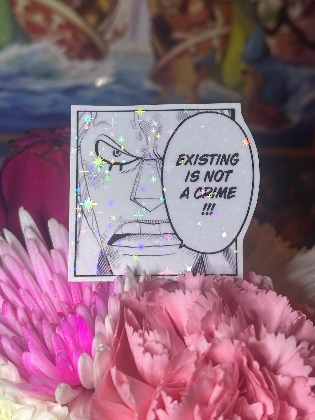 Franky “existing is Not a Crime!!!” Sticker — One Piece - Etsy