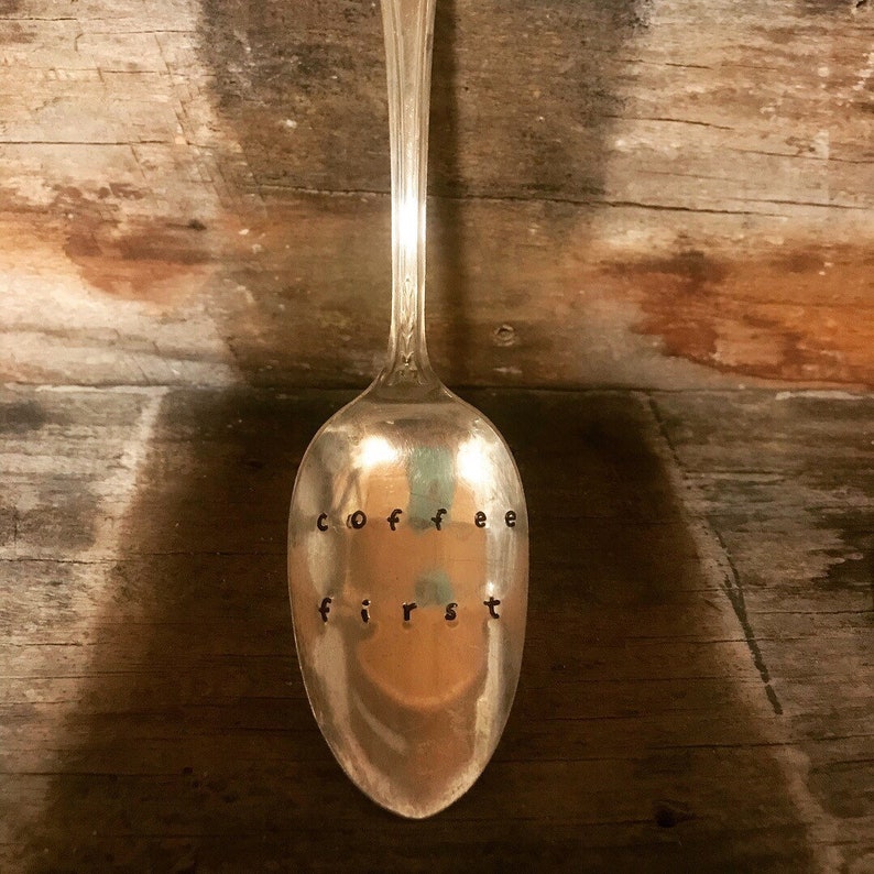 Stamped spoons-funny sayings-coffee poons-tea spoons-vintage flatware