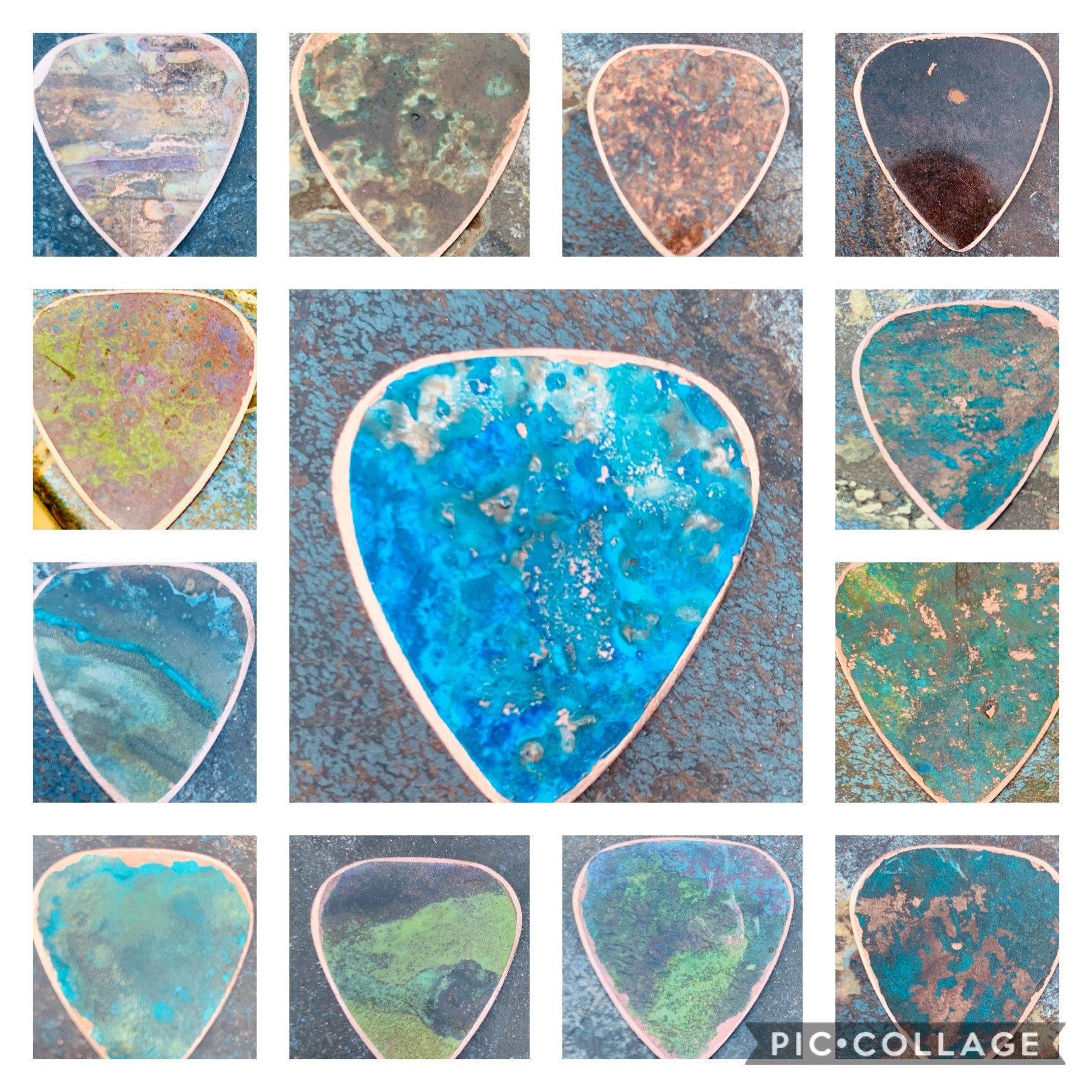 Patinaed Copper Guitar Picks. 5 Picks per Order. Etsy