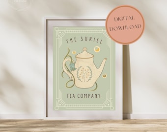 The Suriel Tea Company Imprimer | ACOTAR | Livresque | Tea Kettle Wall Art PRINT Téléchargement numérique