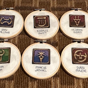 FFXIV Job Icon Cross Stitch Hoop