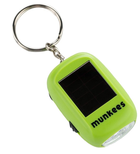 Munkees Mini Solar Dynamo LED Flashlight with Keychain