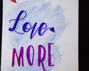 Liefde meer aquarel kunststuk