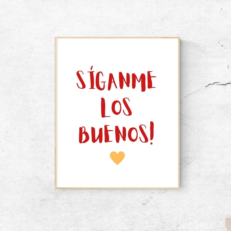 Síganme Los Buenos Spanish Wall Art Print El Chapulin | Etsy