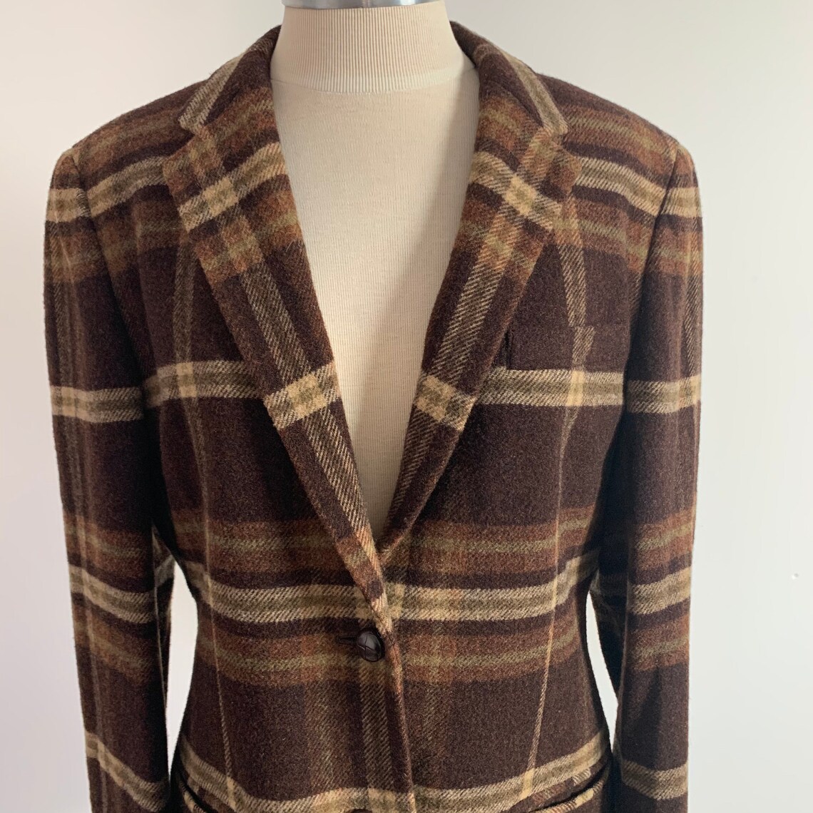 Lauren Ralph Lauren Plaid Wool Equestrian Riding Jacket Blazer Etsy