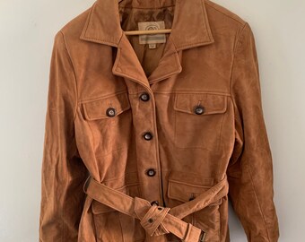 womens camel suede jacket