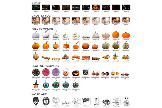 art text Moon mist png file Candle bokeh Spider fog fog Pumpkin Photoshop overlay magic 110 Halloween overlay elements