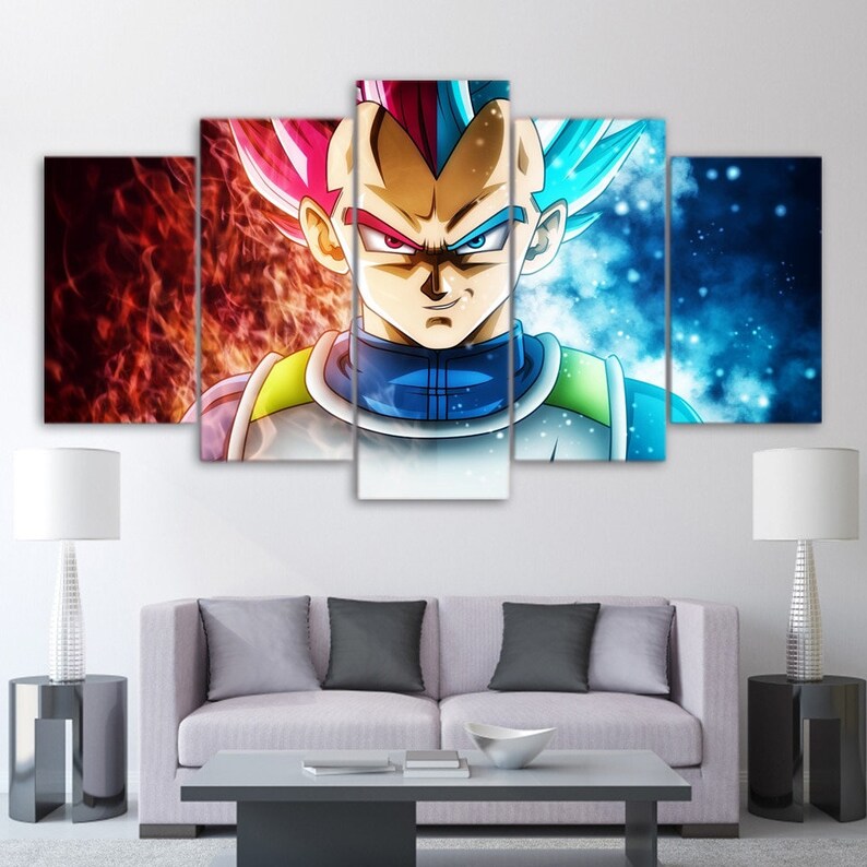 Dragon Ball Z Panel Wall Art Home Decor With And With Out Etsy
