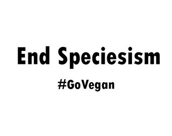 End Speciesism Vegan Cricut Decal Sticker for Car, Laptop Computer, Water Bottle