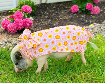 T-shirt d'été avec cravate, mini-vêtements pour cochon et ventre de cochon pour éviter les coups de soleil sur la peau causés par les rayons UV du soleil