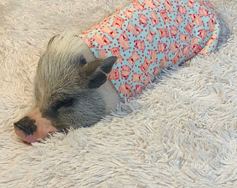 Flannel Pet Pig Pajamas, Mini Pig Clothes, Clothing for Pot Belly Pigs