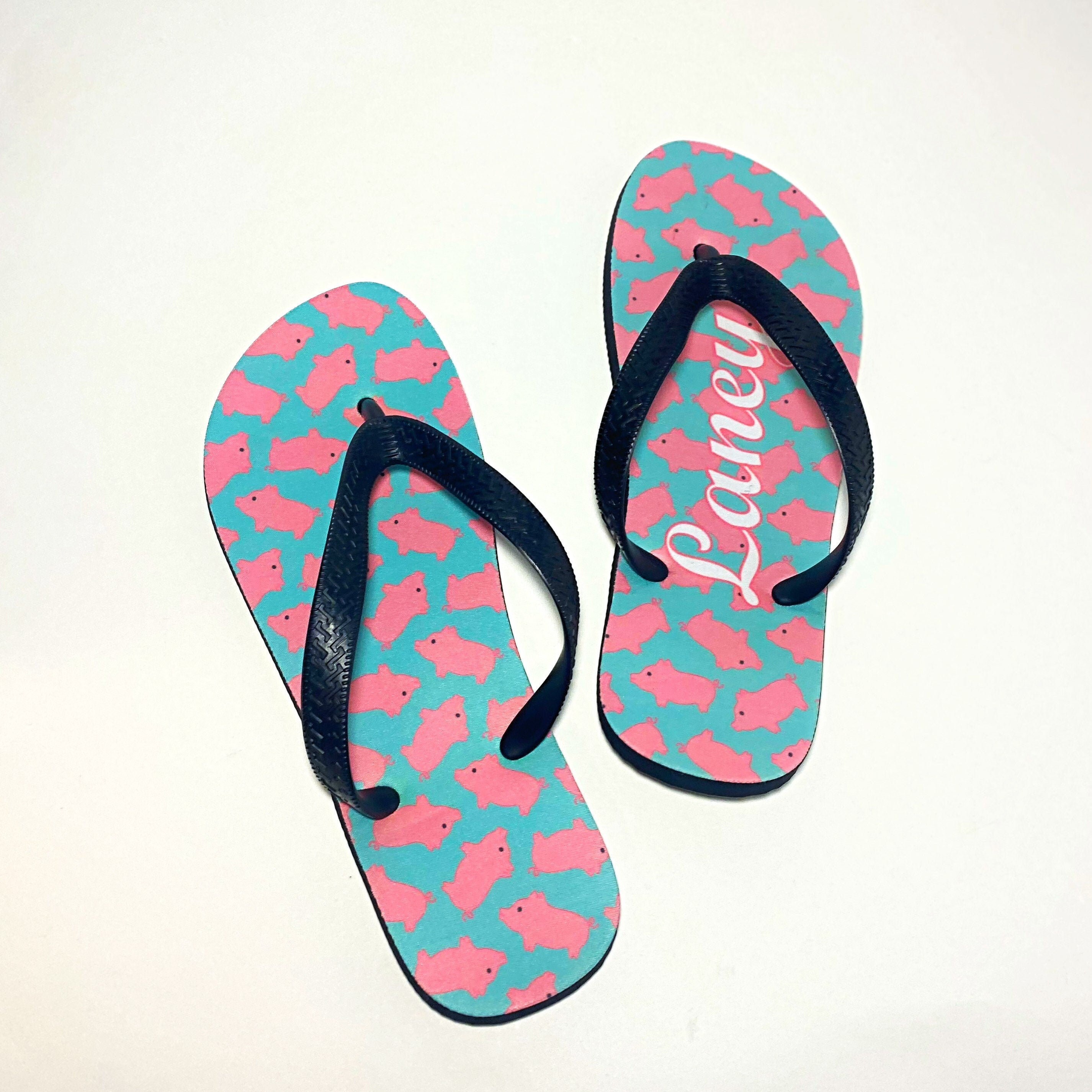 personalized flip flops