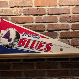 1980s St Louis Blues NHL Large Vintage Pennant – Authentic Sports Memorabilia