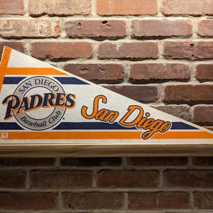 1990s San Diego Padres MLB Large Vintage Pennant – Authentic Sports Memorabilia