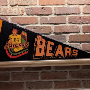 1950s Chicago Bears NFL Large Vintage Pennant – Authentic Sports Memorabilia